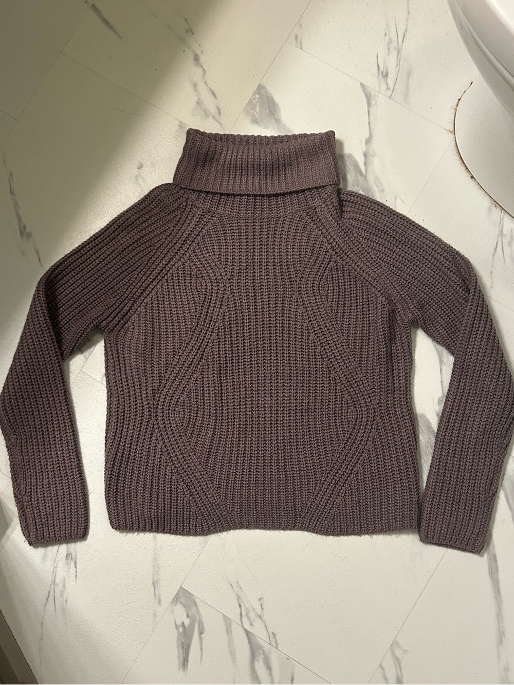 Urban Heritage Chunky Knit Turtleneck Sweater Dusty Mauve Size L 💜